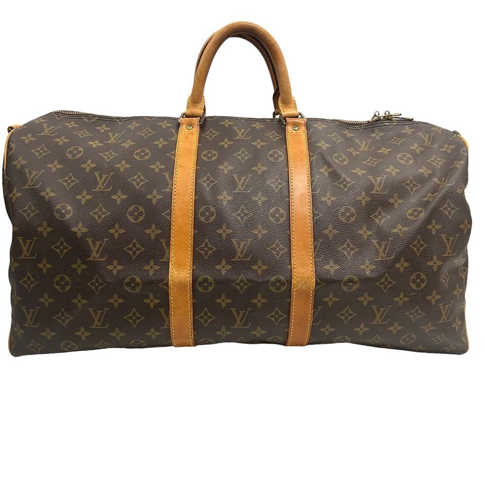 Louis Vuitton Shoulder Boston Monogram Keepall Crossbody Brown Bag Bandouliere - Picture 5 of 10